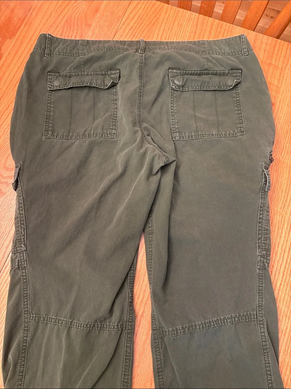 Eddie Bauer Ripstip Women’s Olive Green Boot Cut Cargo Pants